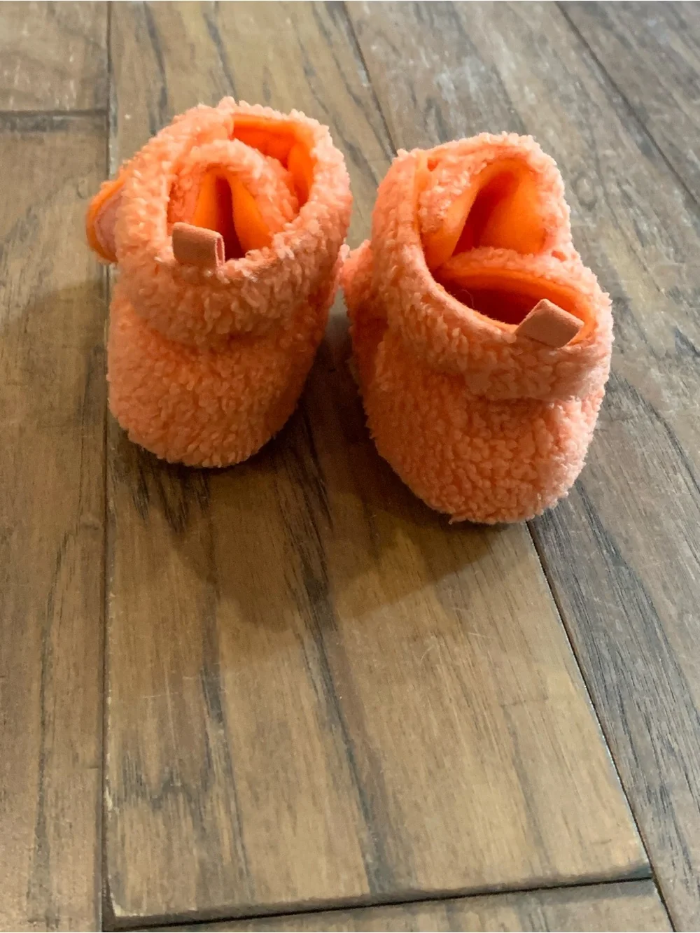 Baby/Toddler Plush Pumpkin/Jack-O-Lantern Slippers - Orange